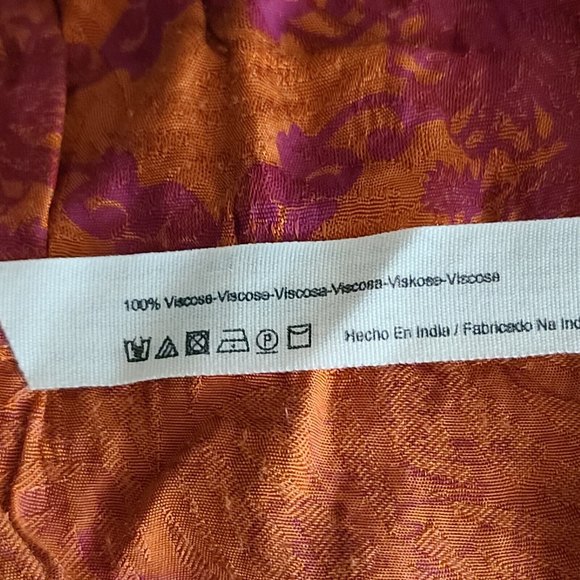 Free People Casablanca Floral Printed Harem Pants Dusty Papaya Size S/P Crop EUC - Picture 9 of 11